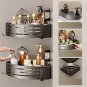 bilayer_Space aluminum bathroom storage rack non perforated wall mounted storage rack shampoo shower