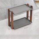 Grey 2_Bathroom Counter Organizer With Coffee Station Cosmetic Holder and Storage Shelf for Vanity a