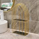 Burgundy_Gold storage rack, bathroom wall mounted, non perforated storage rack, bathroom accessories