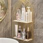 Red_Gold storage rack, bathroom wall mounted, non perforated storage rack, bathroom accessories bath