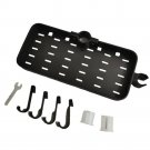 black_Rectangle Storage Organizer Storage Rack Bathroom Shampoo Tray Lifting Rod No Drilling Shower 