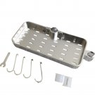 Silver_Rectangle Storage Organizer Storage Rack Bathroom Shampoo Tray Lifting Rod No Drilling Shower
