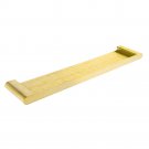 Brushed gold_Classical Design Chrome Glass Shelf Premium Quality Stainless Steel with Hanging Bar Wa