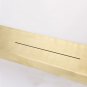 Brushed gold_Classical Design Chrome Glass Shelf Premium Quality Stainless Steel with Hanging Bar Wa