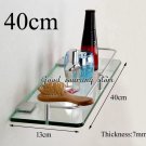 13 x 40cm_20 25 30 35 40 45 50cm single tier wall toilet glass bathroom shelf
