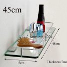 13 x 45cm_20 25 30 35 40 45 50cm single tier wall toilet glass bathroom shelf