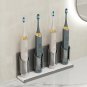 2 Slots Gray_Space Aluminum Wall Mount Electric Toothbrush Holder for Bathroom Shower, Toothpaste Ra