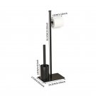 A01_Free Standing Bathroom Toilet Paper Holder Stand Organizers Stainless Steel with Marble Base Toi