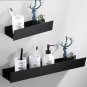 Black 50CM_Bathroom storage rack, non perforated storage rack, bathroom shelves&iuml;&frac14;�Metal Bathroom She