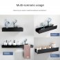 Black 60CM_Bathroom storage rack, non perforated storage rack, bathroom shelves,Metal Bathroom She