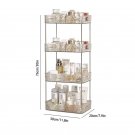 4 Crystal_Bathroom Organizer Shelf With Wheel Home Kithen Acryl Storage Shelves Makeup Skincare Sham