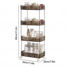 4 Gray Wheel_Bathroom Organizer Shelf With Wheel Home Kithen Acryl Storage Shelves Makeup Skincare S