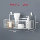 White S 1PCS_Black Wall-mounted Bathroom Shelf Shower Shampoo Rack Toilet Accessories Kitchen Free P