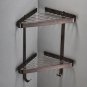 Antique Brass 1_Copper Bathroom Corner Shelf Solid Brass Shower Rack Gel Shampoo Cleanser Storage H