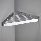 Chrome 1_Copper Bathroom Corner Shelf  Solid Brass Shower Rack Gel Shampoo Cleanser Storage Holder W