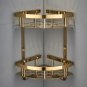 Gold 1_Copper Bathroom Corner Shelf Solid Brass Shower Rack Gel Shampoo Cleanser Storage Holder Wal