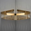 Gold A_Copper Bathroom Corner Shelf  Solid Brass Shower Rack Gel Shampoo Cleanser Storage Holder Wal