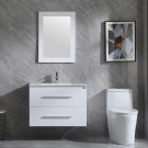 Bathroom Dresser,32" Bathroom Vanity Set Wall Mounted White Cabinet With Sink Combo Chrome Faucet,fl