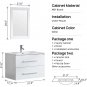 Bathroom Dresser,32" Bathroom Vanity Set Wall Mounted White Cabinet With Sink Combo Chrome Faucet,fl
