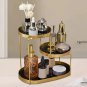 Marbling_Multifunction Bathroom Cosmetic Tray Vanity Organizer 3-Tier Shelf Lipstick Skin Care Dress