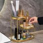 Marbling_Multifunction Bathroom Cosmetic Tray Vanity Organizer 3-Tier Shelf Lipstick Skin Care Dress