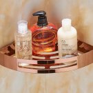 one tier rose gold_Rose Gold Corner Shelf  Gold Stainless Steel Bathroom Shelf Bath Shower Shelf Bat