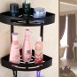 two tier black_Rose Gold Corner Shelf  Gold Stainless Steel Bathroom Shelf Bath Shower Shelf Bath Sh