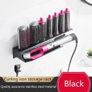 black1_Wall Mount Hair Dryer Holder Dyson Airwrap Shelf Dryer Hair Curler Holder Storage Rack Organi