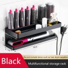 black2_Wall Mount Hair Dryer Holder Dyson Airwrap Shelf Dryer Hair Curler Holder Storage Rack Organi