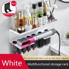 white_Wall Mount Hair Dryer Holder Dyson Airwrap Shelf Dryer Hair Curler Holder Storage Rack Organiz