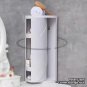 White Double -layer_Creative Bathroom Storage Rack Plastic Rotary Toilet Non-Perforated Triangle Sto