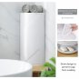 White Double -layer_Creative Bathroom Storage Rack Plastic Rotary Toilet Non-Perforated Triangle Sto