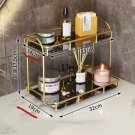 Medium Black_Bathroom Organizer Shelf  Metal Large Capacity Skincare Shampoo Perfume Storage Rack Ho