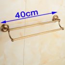 L is 40cm_Antique Brass Bathroom towel holder,Double towel bar,  towel rack  solid brass  towel rack