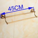L is 45cm_Antique Brass Bathroom towel holder,Double towel bar,  towel rack  solid brass  towel rack