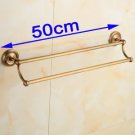 L is 50cm_Antique Brass Bathroom towel holder,Double towel bar,  towel rack  solid brass  towel rack