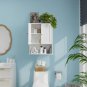 White Bathroom Wall Cabinet Over The Toilet Storage Cabinet, 24x30 Inch Wood Medicine Cabinets Wall