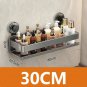 30cm_Wall-mounted Bathroom Shlef Suction Cup Shower Shelves Shower Storage Holder Rack Shampoo Stora