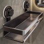 30cm_Wall-mounted Bathroom Shlef Suction Cup Shower Shelves Shower Storage Holder Rack Shampoo Stora