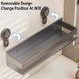 50cm_Wall-mounted Bathroom Shlef Suction Cup Shower Shelves Shower Storage Holder Rack Shampoo Stora