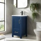 Navy Blue_30" Bathroom Vanities Cabinet with Sink Combo Set, Undermount Ceramic Sink w/Thickened Woo
