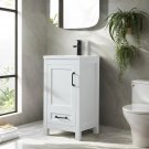 White_30" Bathroom Vanities Cabinet with Sink Combo Set, Undermount Ceramic Sink w/Thickened Wood, M