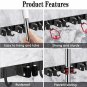 1clamp2hooks-2pcs_Broom Holder Wall Mount Mop Organizer Storage Tool Racks Stainless Steel Hooks Non