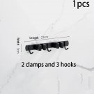 2clamps3hooks-1pcs_Broom Holder Wall Mount Mop Organizer Storage Tool Racks Stainless Steel Hooks No