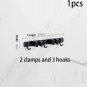 2clamps3hooks-1pcs_Broom Holder Wall Mount Mop Organizer Storage Tool Racks Stainless Steel Hooks No