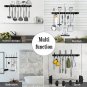 3clamps4hooks-1pcs_Broom Holder Wall Mount Mop Organizer Storage Tool Racks Stainless Steel Hooks No