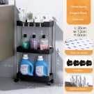 3 layers Black_3/4Layer Bathroom Storage Organizer Shelf Organizer Living Room Shelf Multi-functiona