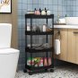 4 layers White_3/4Layer Bathroom Storage Organizer Shelf Organizer Living Room Shelf Multi-functiona