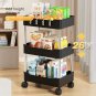 4 layers White_3/4Layer Bathroom Storage Organizer Shelf Organizer Living Room Shelf Multi-functiona