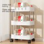 4 layers White_3/4Layer Bathroom Storage Organizer Shelf Organizer Living Room Shelf Multi-functiona